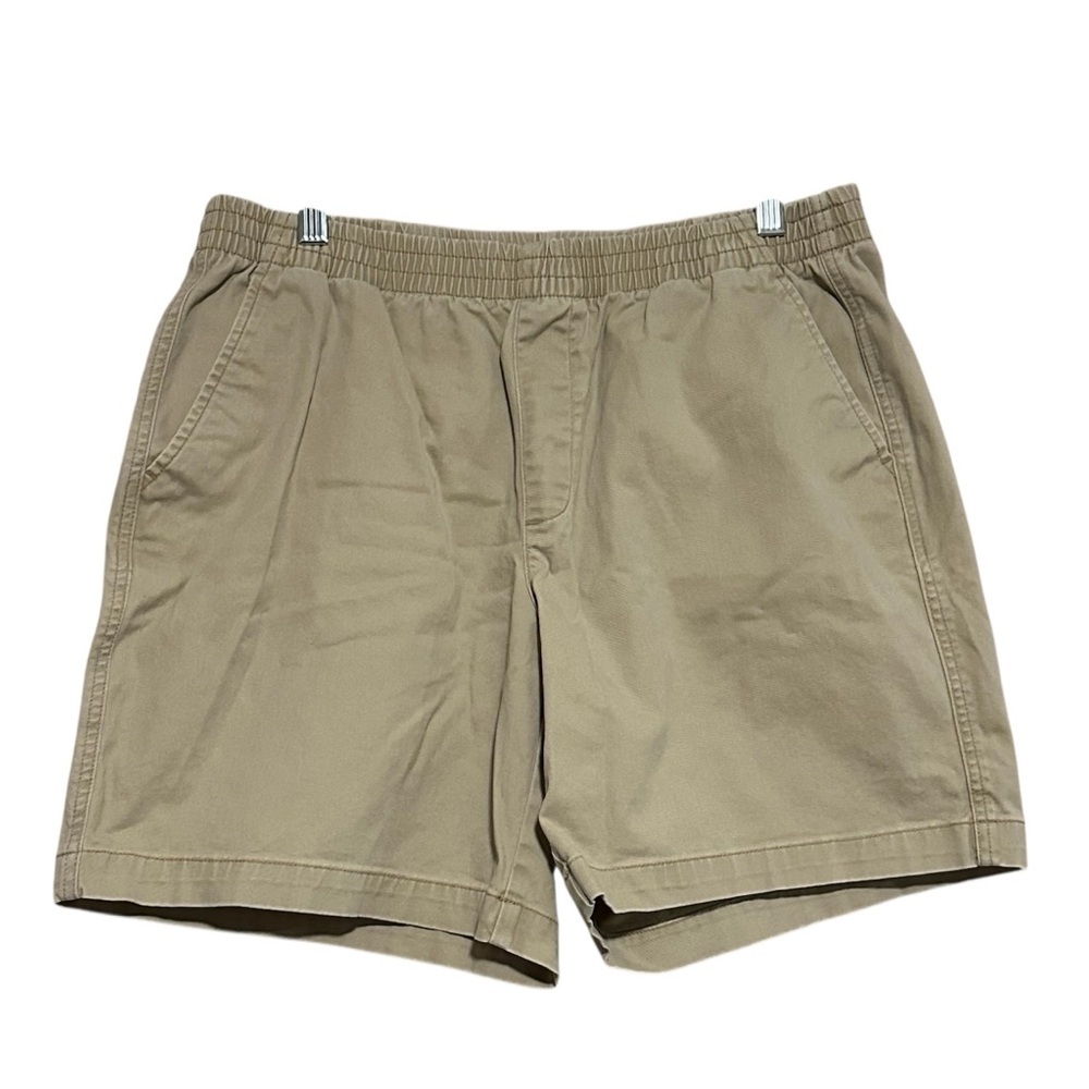 Lands' End Women’s  Khaki Flat Front Shorts